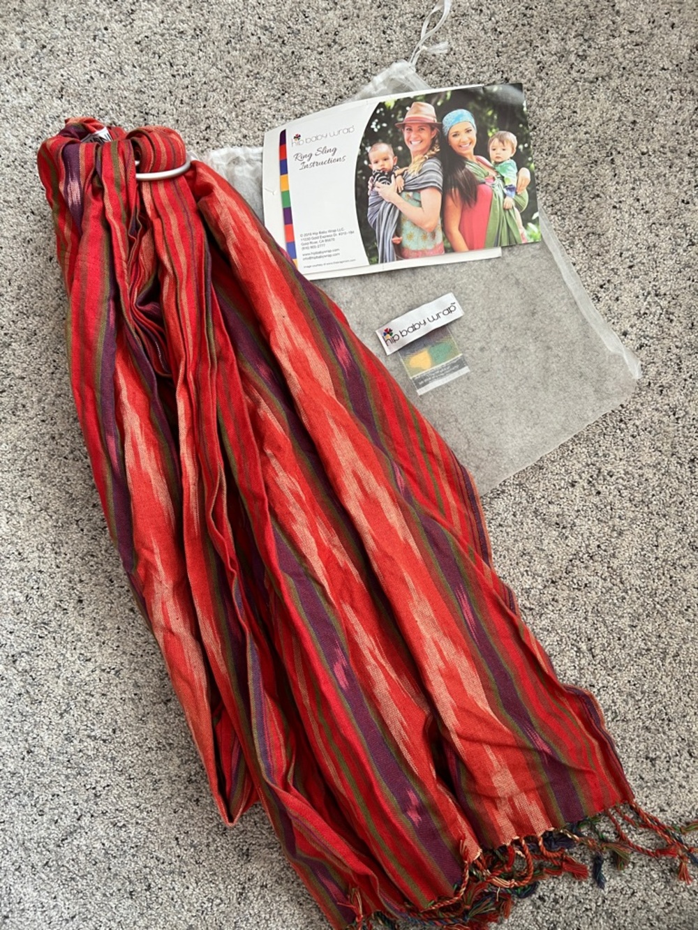 Sling Scarf - Red Multi-Stripe Ring Sling